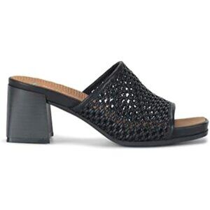 Baretraps Brenda Square Toe Sandals Womens Size 10 M Casual Block Heel Black